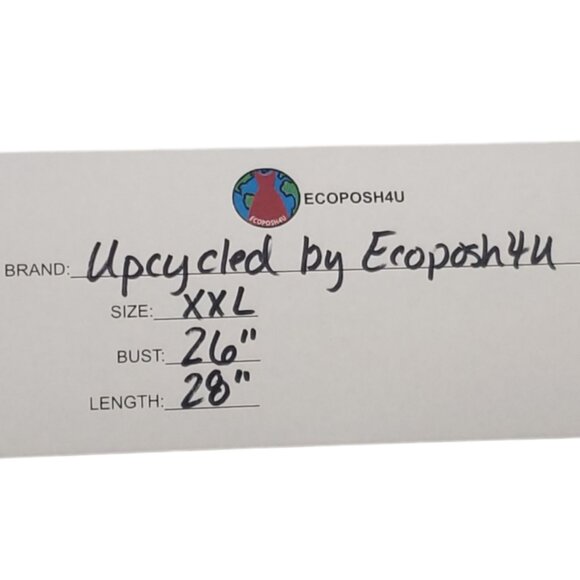 Upcycled Distressed Flannel with "Empire Records" Embroidered Patch XXL - Picture 6 of 7